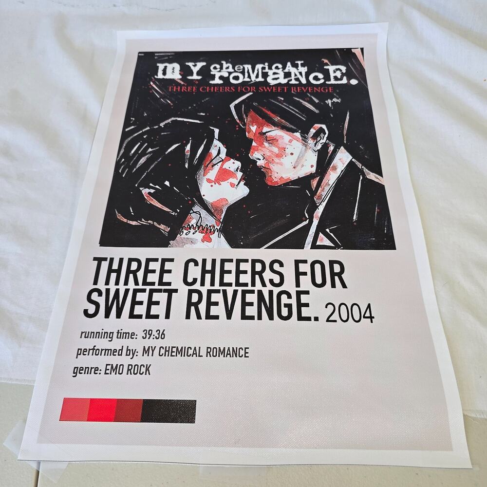 My Chemical Romance Three Cheers For Sweet Revenge 2004 Poster 12" x 18"